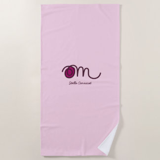 Toalha De Praia Minimalistic Om Handwritten Personalized
