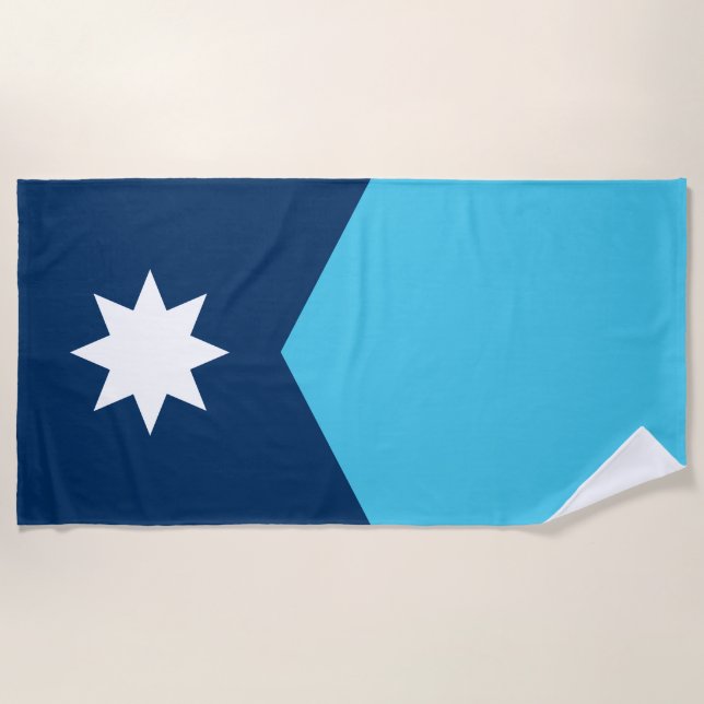 Toalha De Praia Minnesota State Flag Beach Towel (Frente)