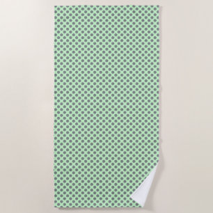 Toalha De Praia Mint Green com Bolinhas de Cinza por Shirley Taylo