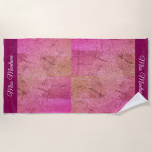 Toalha De Praia Miss América estilo Glitter Pageant Beach Towel