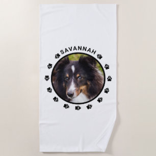 Toalha De Praia Modelo de Fotografia Pet Personalizado com Pws e T
