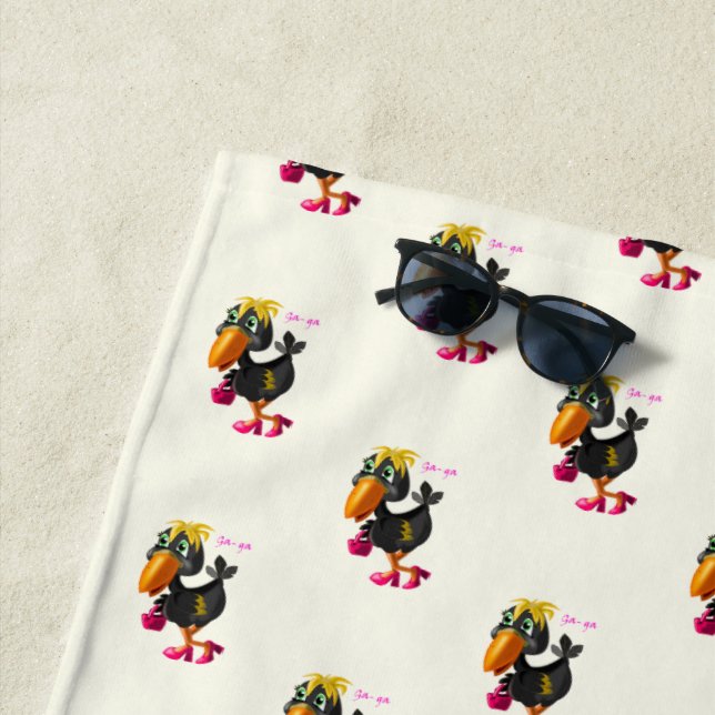 Toalha De Praia Modern Bird Beach Towel Funny (In Situ)
