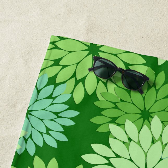 Toalha De Praia Modern Floral Kimono Impressão, Verde limão (In Situ)