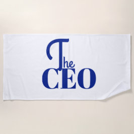 Toalha De Praia Modern Minimal The CEO Blue