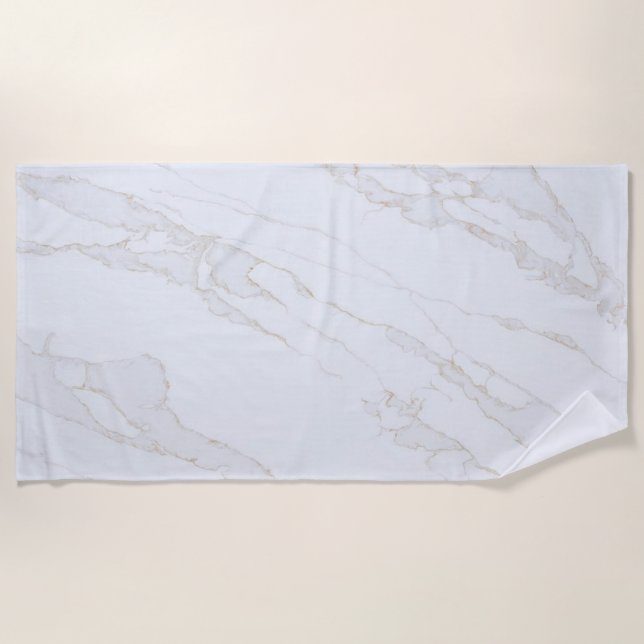 Toalha De Praia Modern Zen White (Frente)