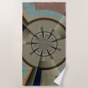 Toalha De Praia Moderna Harmonia De Cores Abstratas Arte Gráfica F