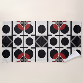 Toalha De Praia Moderno Abstrato Geométrico Com Círculos