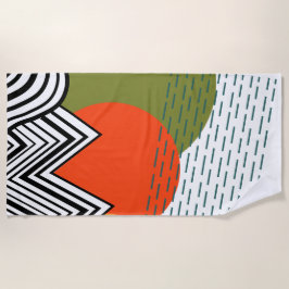 Toalha De Praia Moderno do Médio do século abstrato