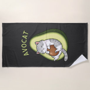 Toalha De Praia Modo Guac Meow