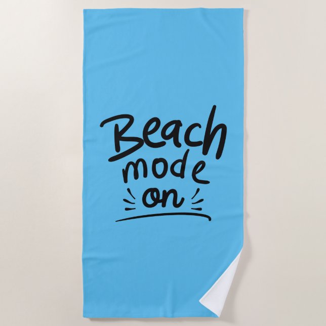 Toalha De Praia Modo Praia Ativado (Frente)