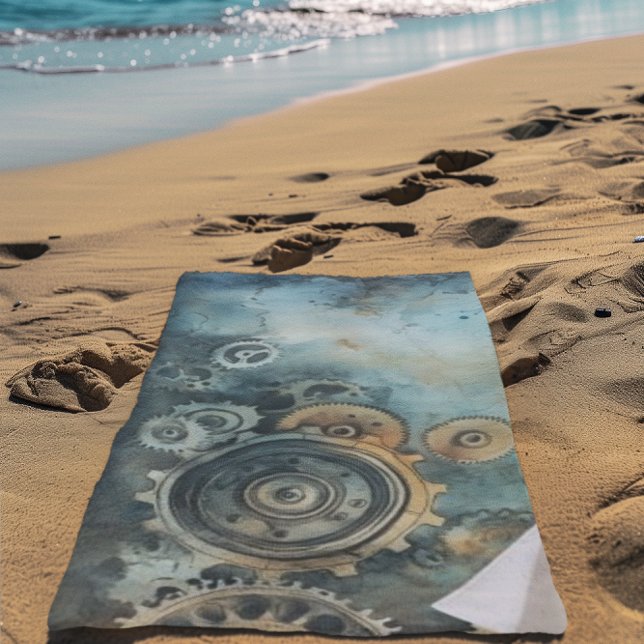 Toalha De Praia Mola d'água do Véu - Trabalho de Relógio (Criador carregado)