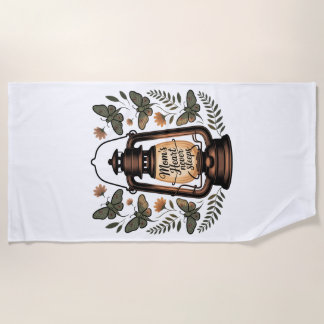 Toalha De Praia Mom’s Heart Never Sleeps