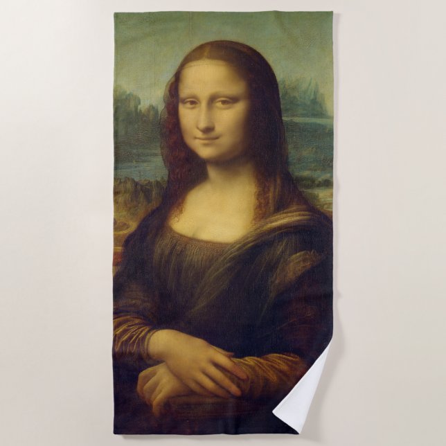 Toalha De Praia Mona Lisa By Leonardo Da Vinci (Frente)
