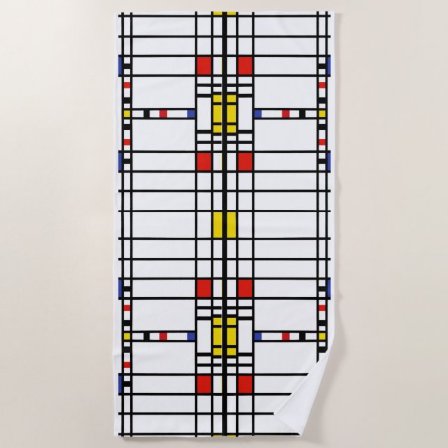 Toalha De Praia Mondrian (Frente)