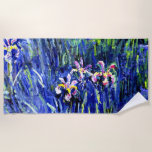 Toalha De Praia Monet - Irrises<br><div class="desc">Iriises,  famosa pintura pelo artista Impressionista Claude Monet.</div>