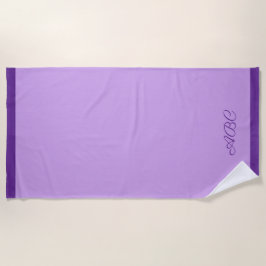 Toalha De Praia Monograma de Lavanda Lusciosa