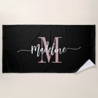Monograma de Nome com Estilo Personalizado Preto e