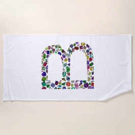 Toalha De Praia Monograma - Letra inicial B