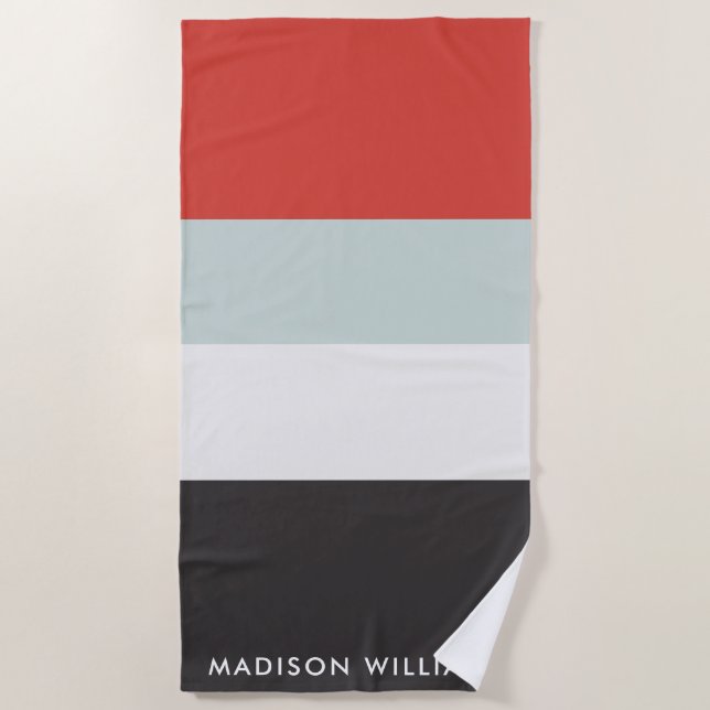 Toalha De Praia monograma,nome, (Frente)