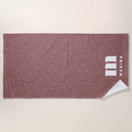 Toalha De Praia Monograma personalizado de impressão em animais mo