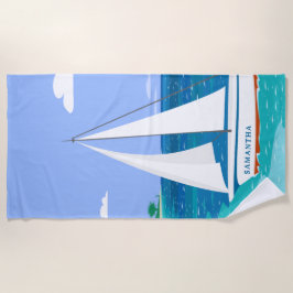 Toalha De Praia Monograma — Torre Costeira de Seaview Beach