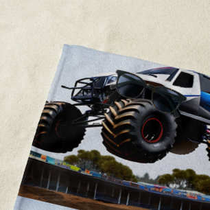 Toalha De Praia Monster Truck Launch, Beach Towel