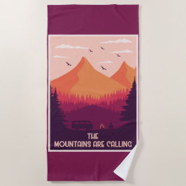 Toalha De Praia Montanhas estão chamando