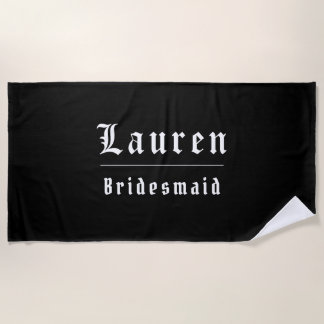 Toalha De Praia Moody Gothic Bridesmaid Beach Towel