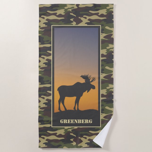 Toalha De Praia Moose e Camo (Frente)