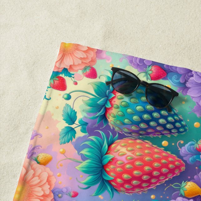 Toalha De Praia Morango colorido (In Situ)