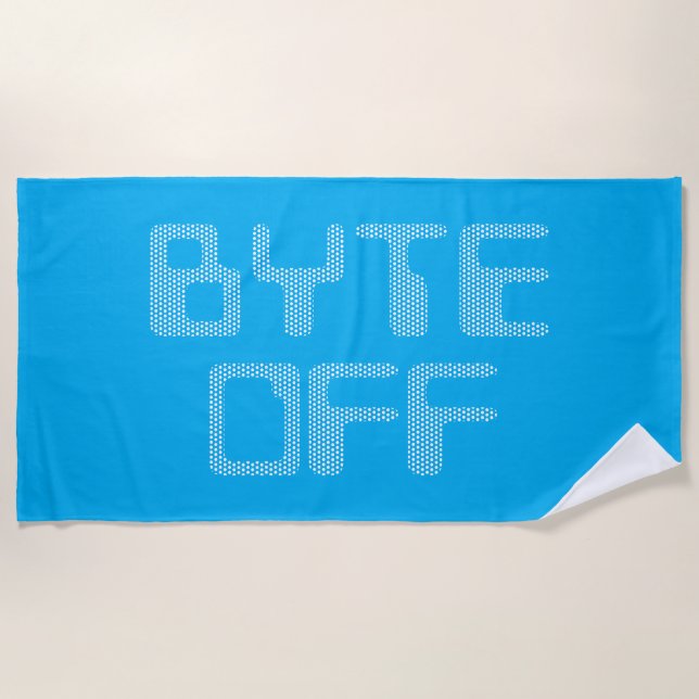 Toalha De Praia Morde byte (Frente)