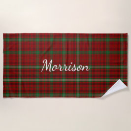Toalha De Praia Morrison Clan Tartan Xadrez Beach Towel