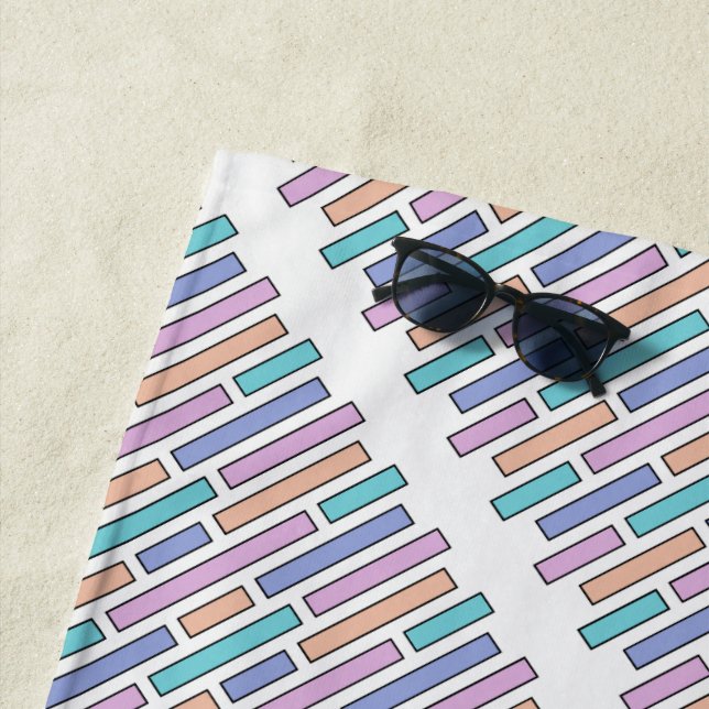 Toalha De Praia Mosaico Pastel Bricks (In Situ)