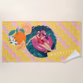 Toalha De Praia Mostarda de Verão Laranja