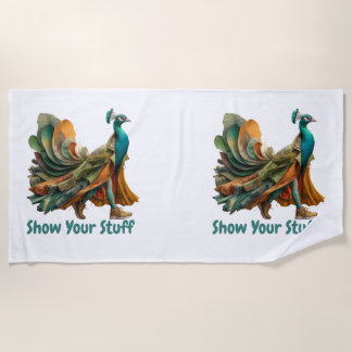 Toalha De Praia Mostre suas coisas — Camisa de declaração motivaci