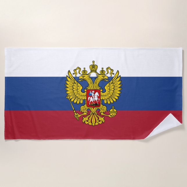 Toalha De Praia Mostre suas cores - Rússia (Frente)
