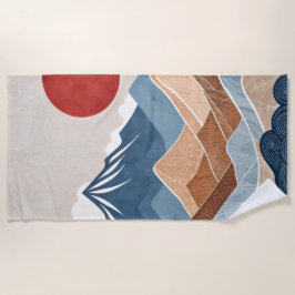 Toalha De Praia Mountains Sunset Beauty