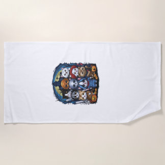 Toalha De Praia Movies Cute Halloween for Cat Kitty Lovers Long Sl