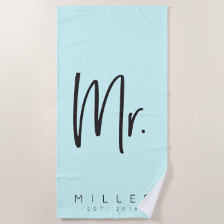 Toalha De Praia Mr. Estabeleced Custom Beach Towel
