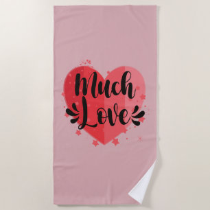 Toalha De Praia Muito Amor, Grande Coração