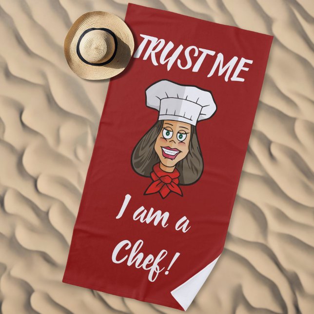 Toalha De Praia Mulher Chef (Criador carregado)