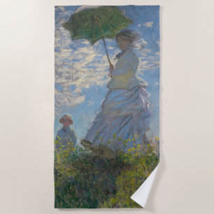 Toalha De Praia Mulher com Parasol - Madame Monet e seu filho