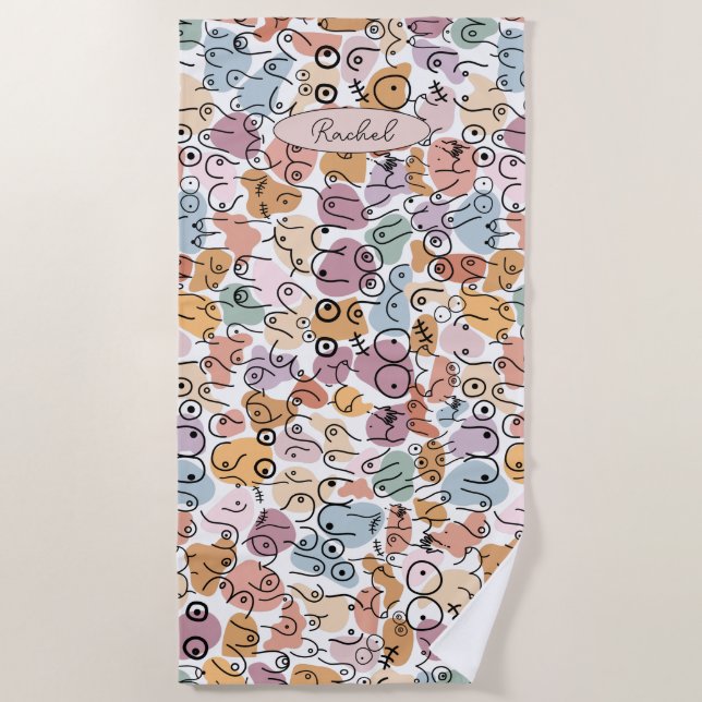 Toalha De Praia mulher engraçada feminista (Frente)