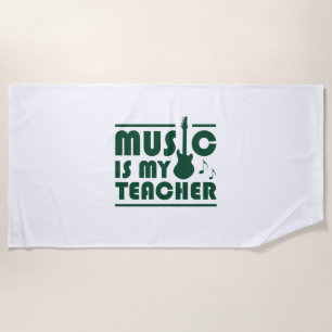 Toalha De Praia Música É Meu Professor
