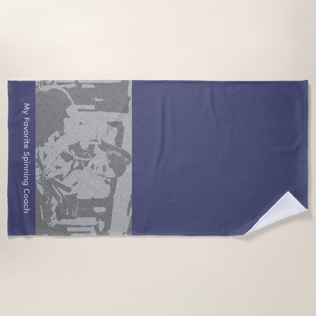 Toalha De Praia My Favorite Spinning Coach (Frente)