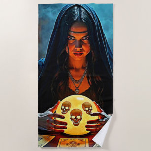 Toalha De Praia Mystic Psychic Fortune Teller Design