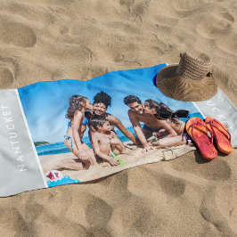 Toalha De Praia Na moda de Fotografia Personalizada Moderna Oceano