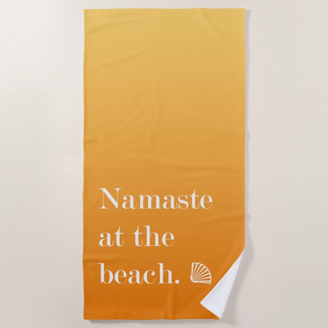 Toalha De Praia Namaste Na Praia (Frente)