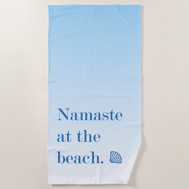 Toalha De Praia Namaste Na Praia (Frente)