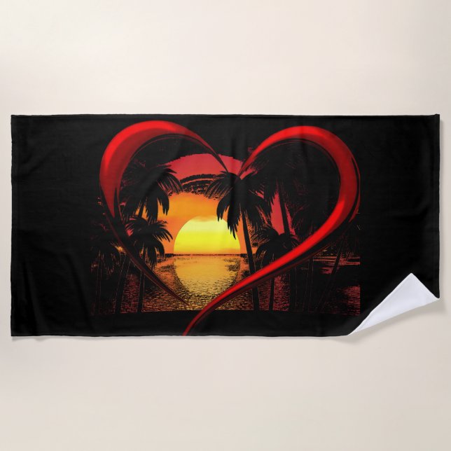 Toalha De Praia Namorados de praia (Frente)